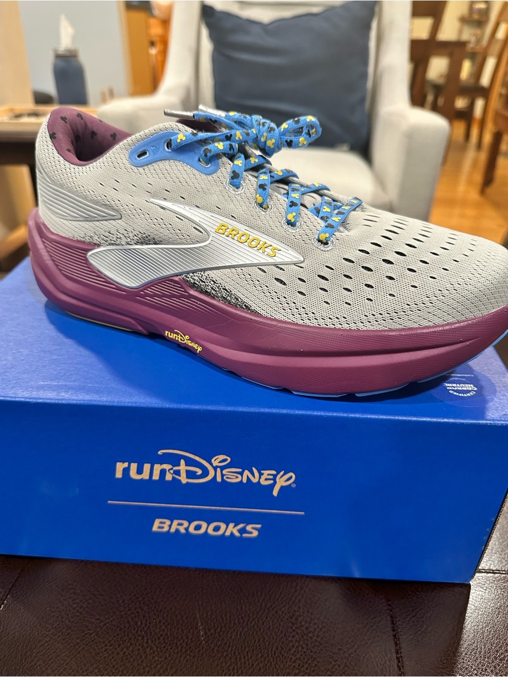 Brooks Men's Ghost Max 3 runDisney Shoe - Gray & Purple